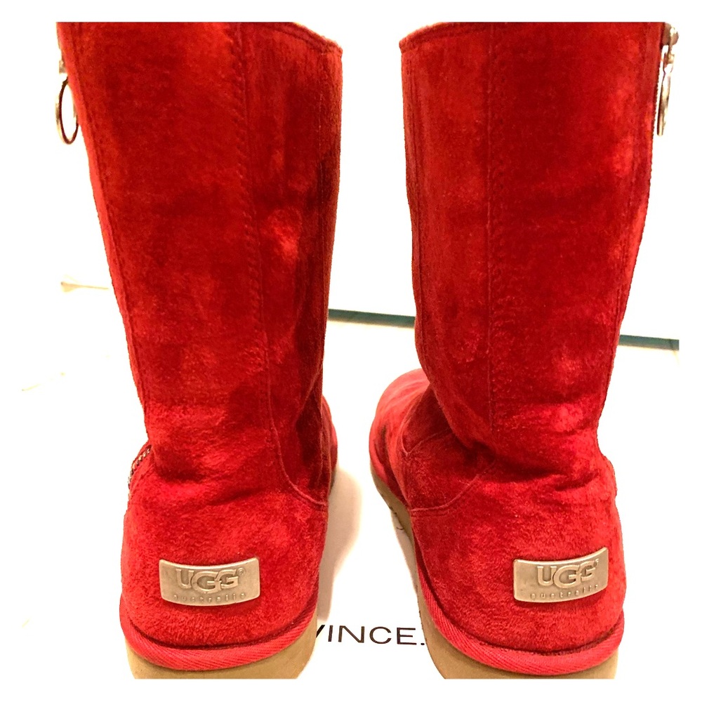 UGG boots with rainbow zipper